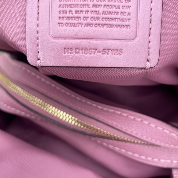 Coach Edie Pink Leather Shoulder Bag - Picture 9 of 9